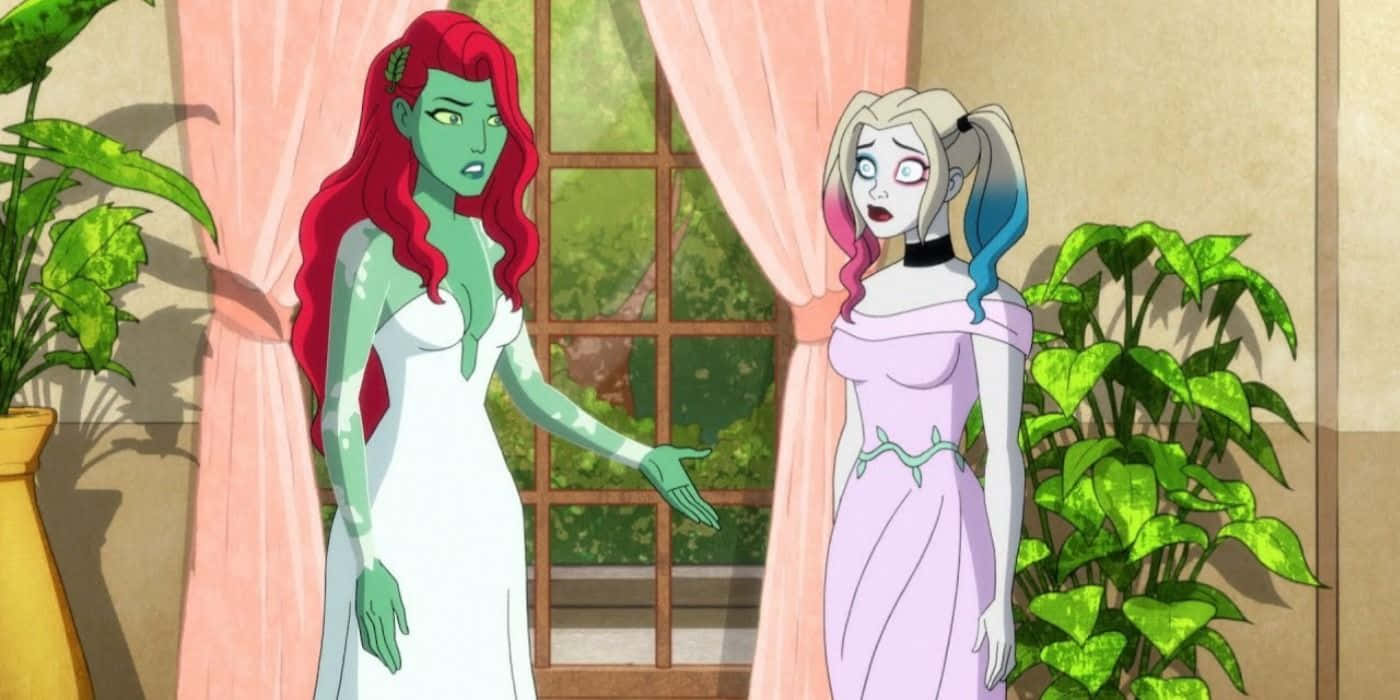 Scène Animée De Harley Quinn Et Poison Ivy Fond d'écran