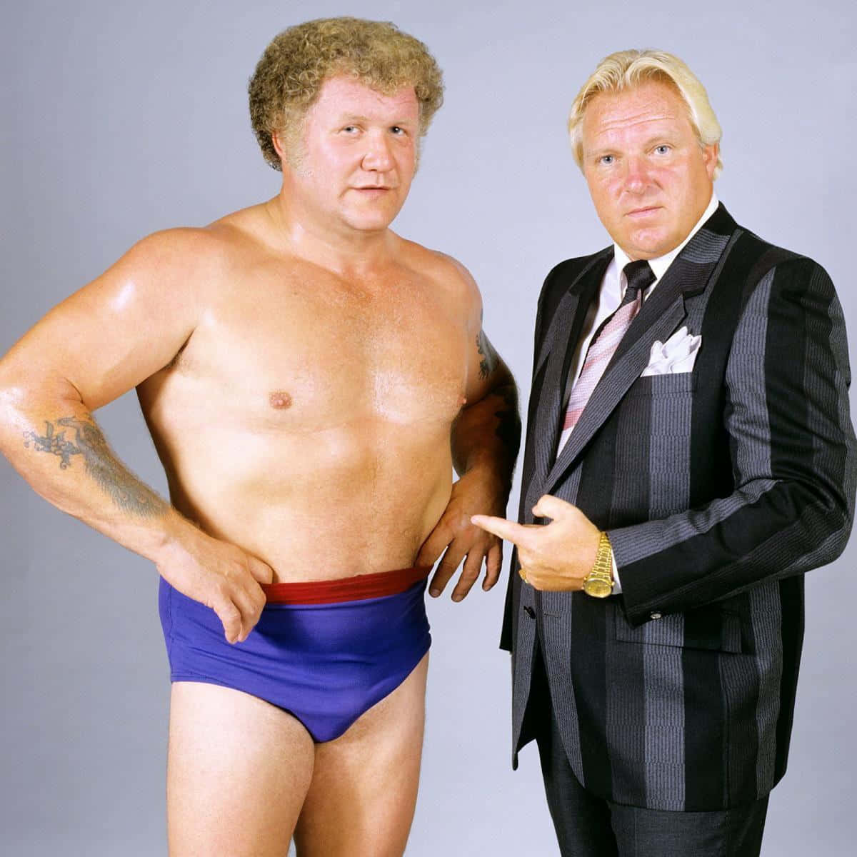 Harley Race With Manager Bobby Heenan Wallpaper