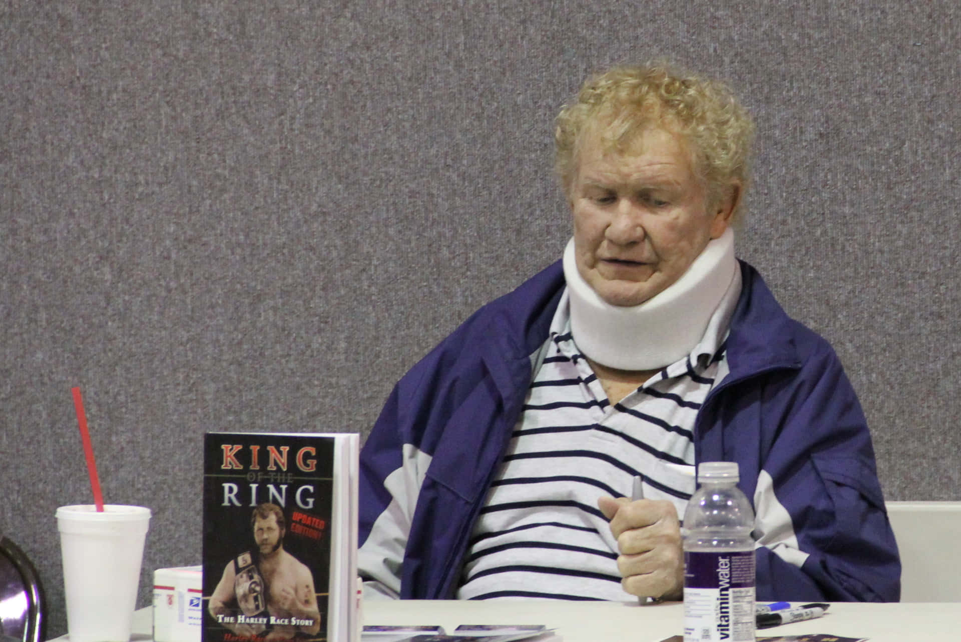 Harley Race With Neck Brace Wallpaper
