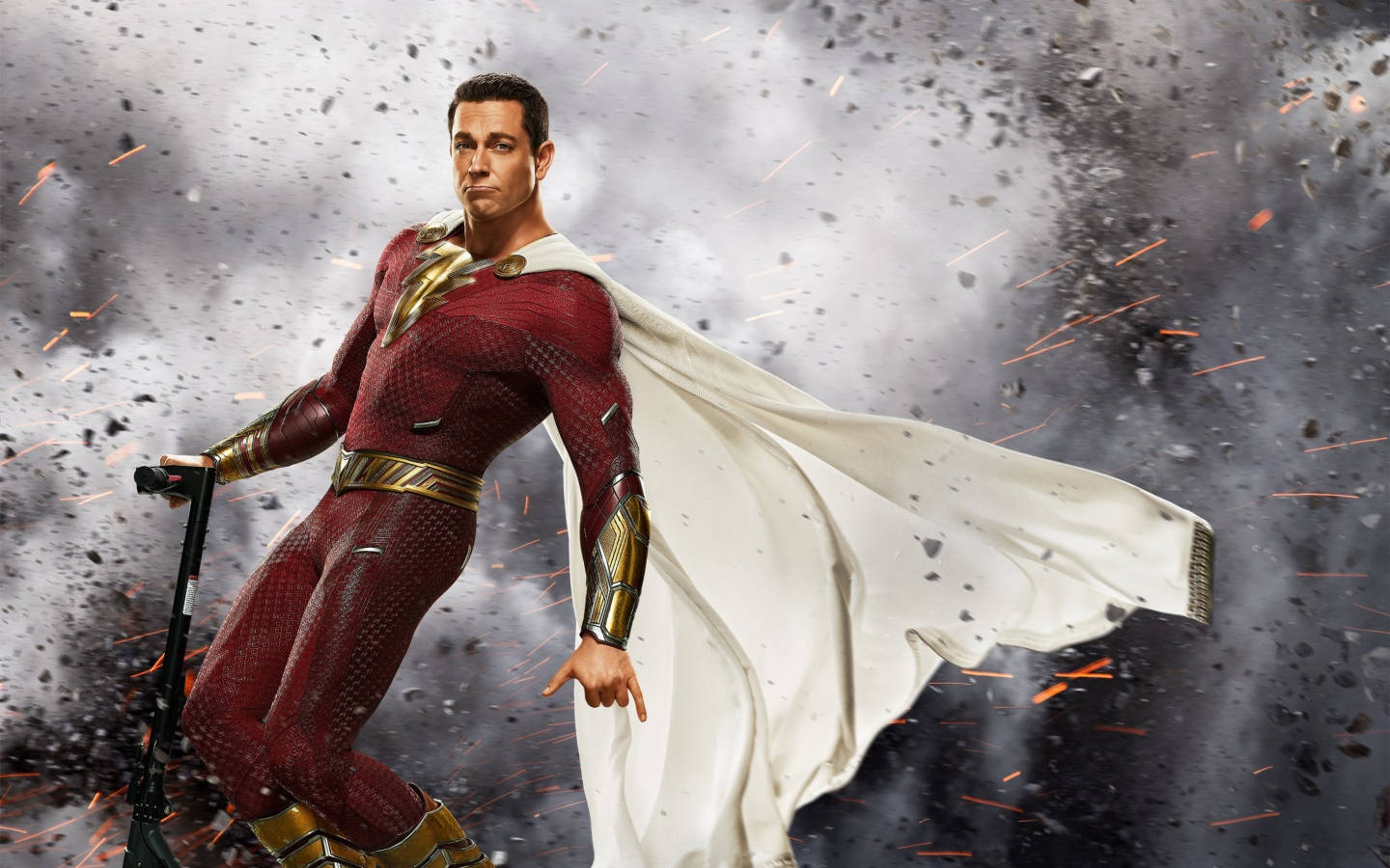 "harnessing Superpowers - Shazam Strikes A Pose " Wallpaper