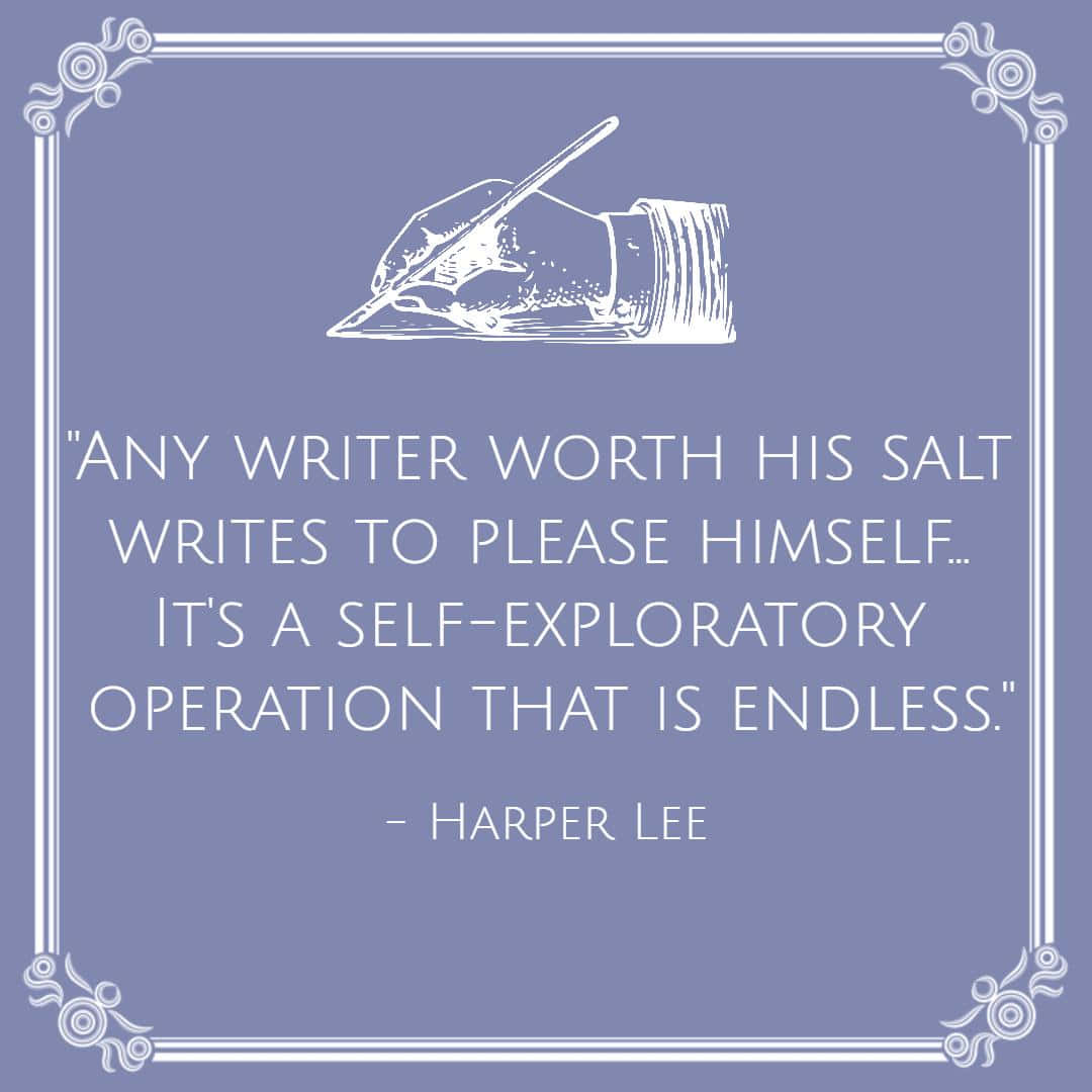 Harper Lee Writing Quote Wallpaper