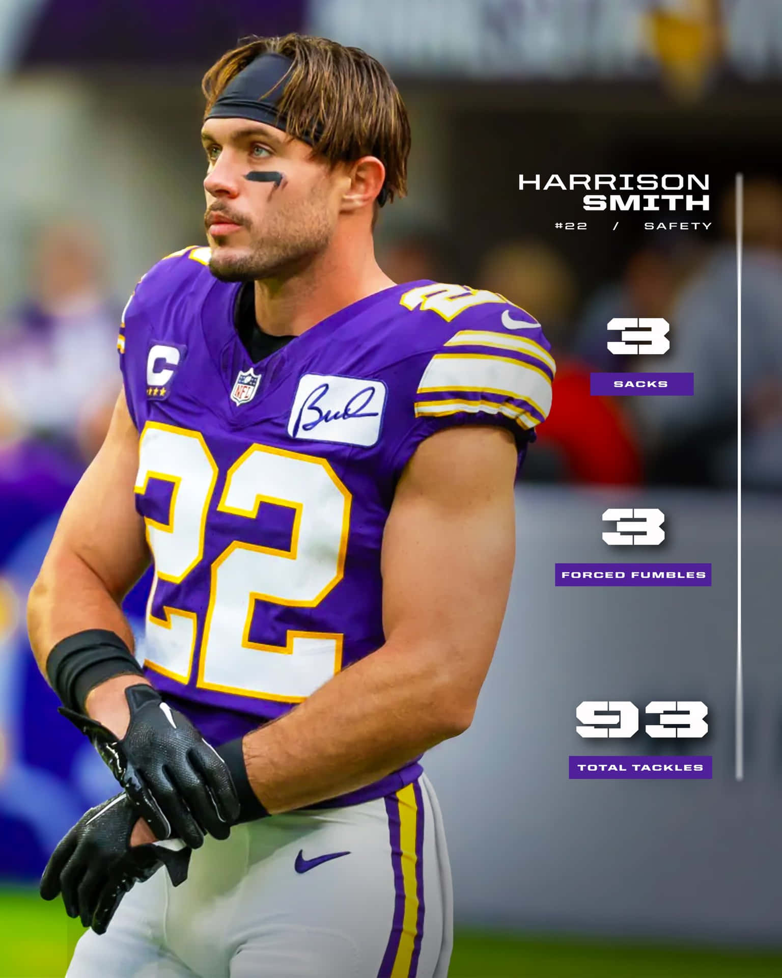 Harrison Smith Vikings Safety Stats Wallpaper