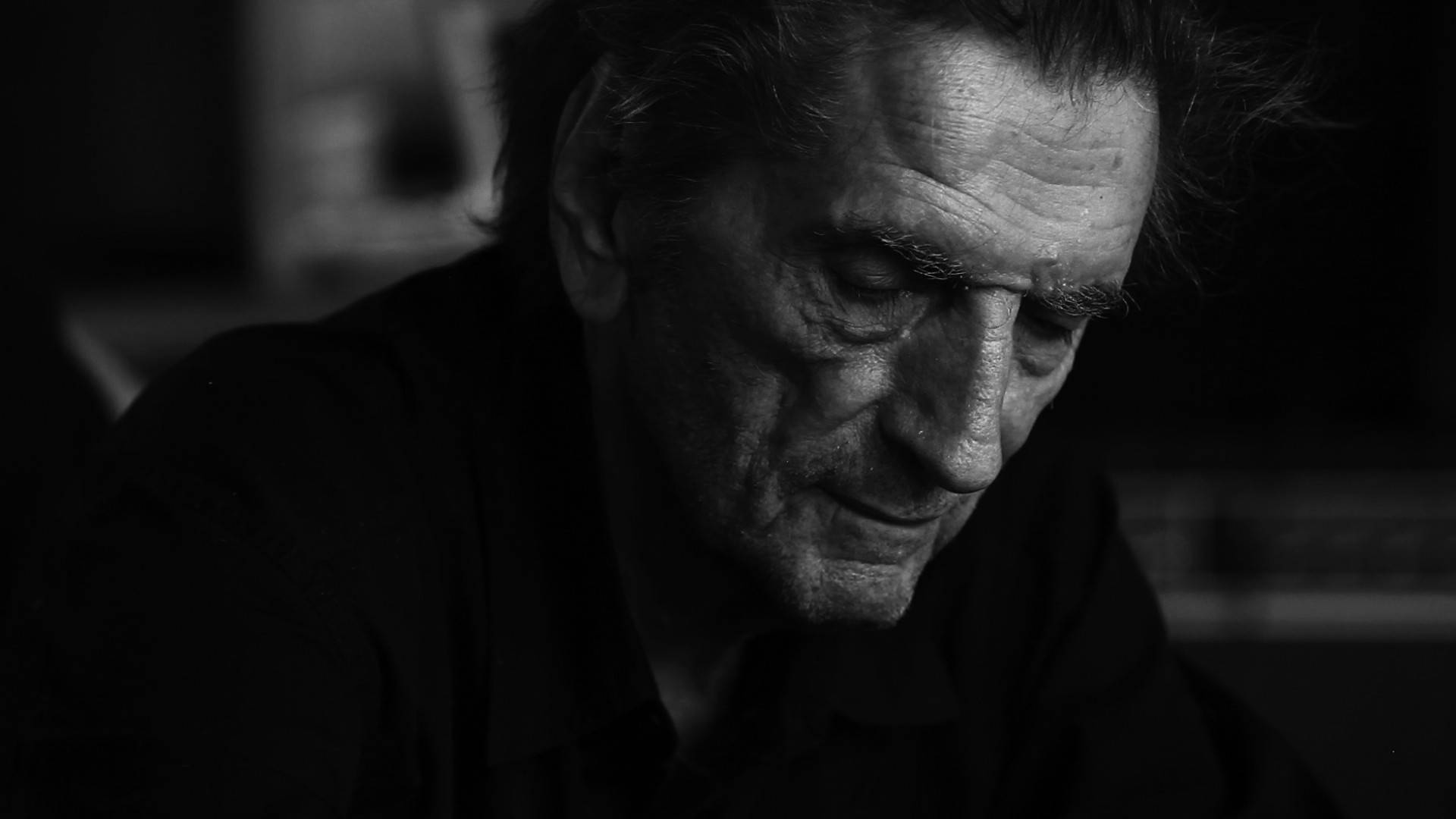 Harry Dean Stanton Black And White Photography Wallpaper