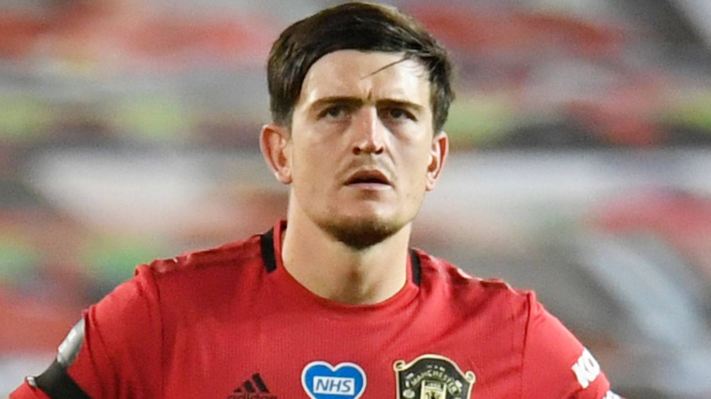 Harry Maguire Dominating The Field Wallpaper