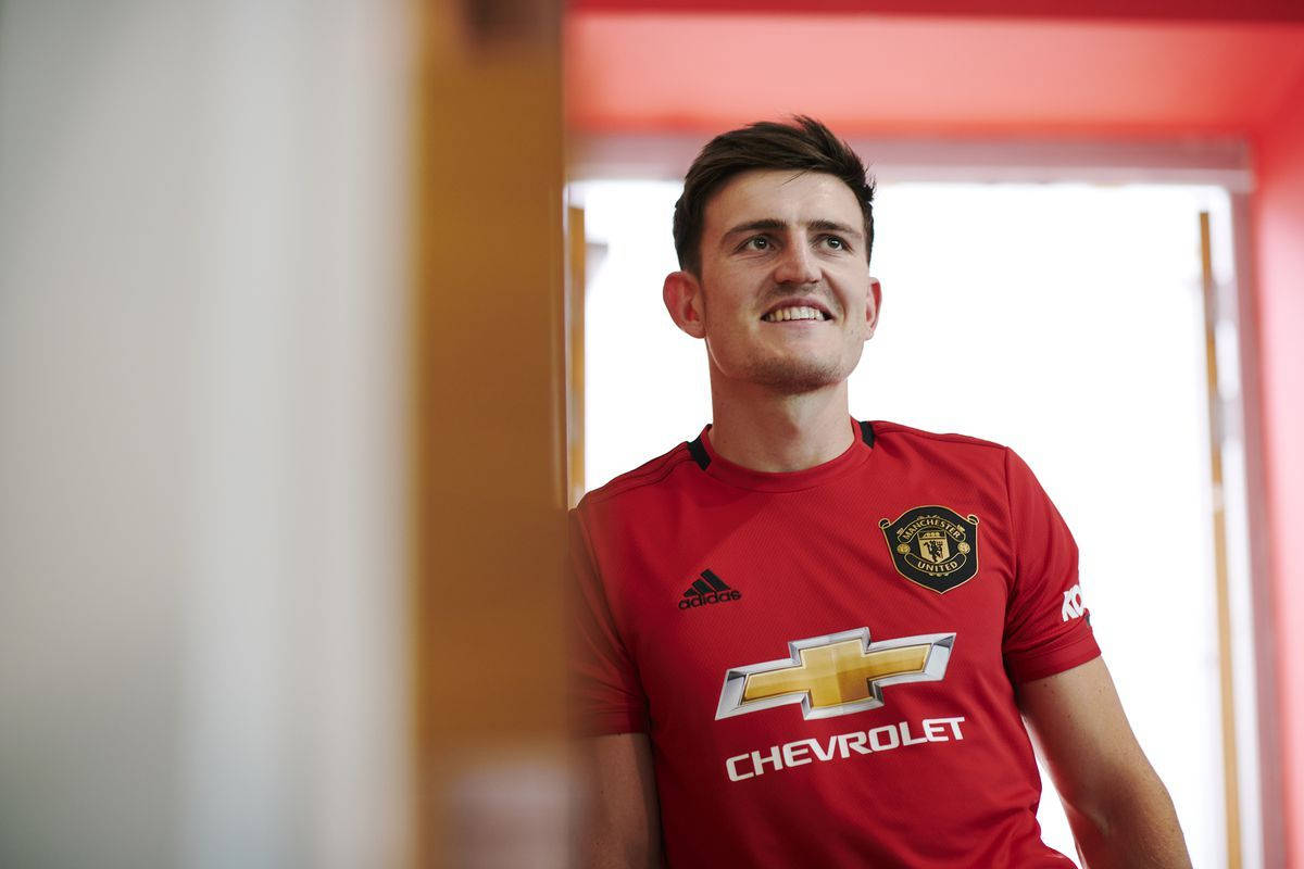 Harry Maguire In A Chevrolet Red Jersey Wallpaper