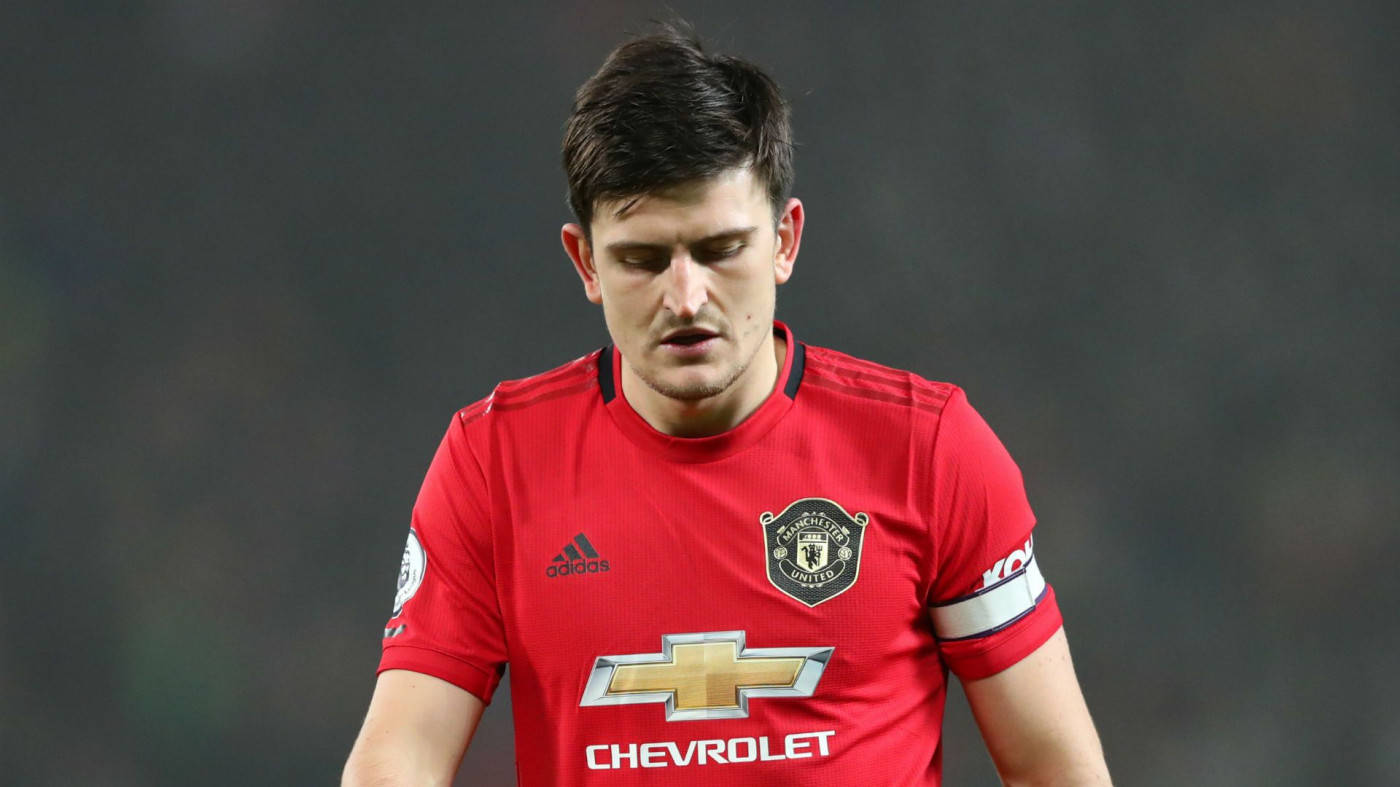 Harry Maguire Looking Down Wallpaper