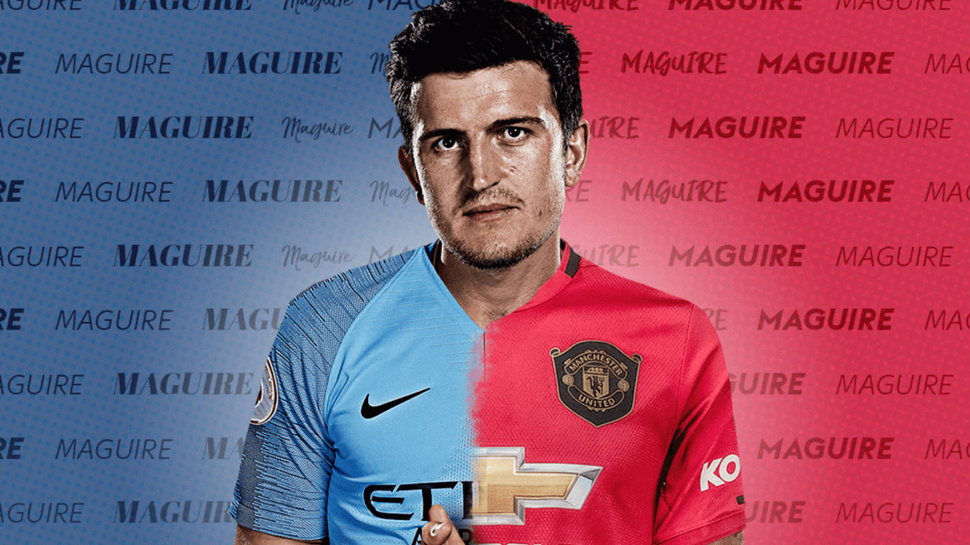 Harry Maguire With A Red And Blue Shirt Wallpaper