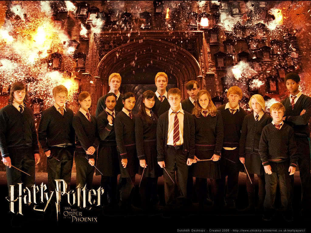 Enmagisk Tid: Alle Karaktererne Fra Harry Potter. Wallpaper