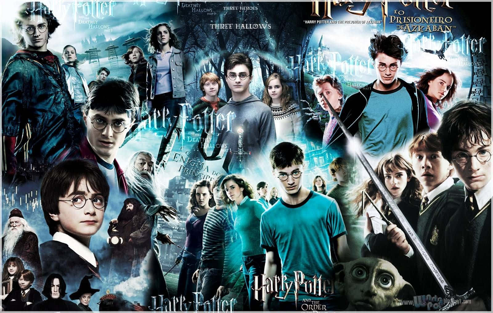 Tauchensie Ein In Die Magie Mit Der Gesamten Besetzung Der Harry Potter Charaktere. Wallpaper