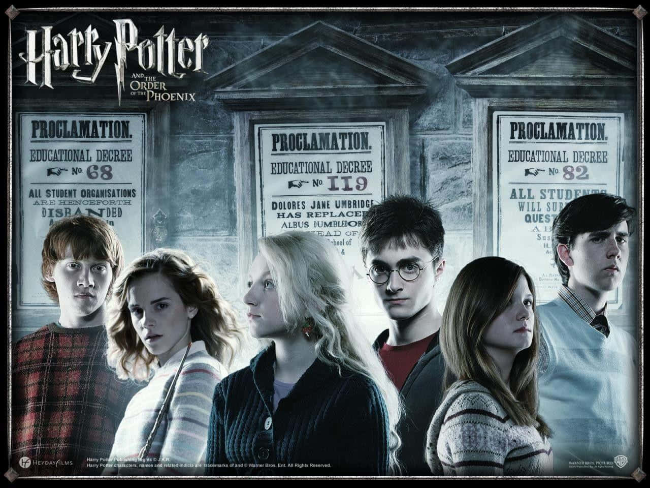Träffarollbesättningen I Harry Potter. Wallpaper