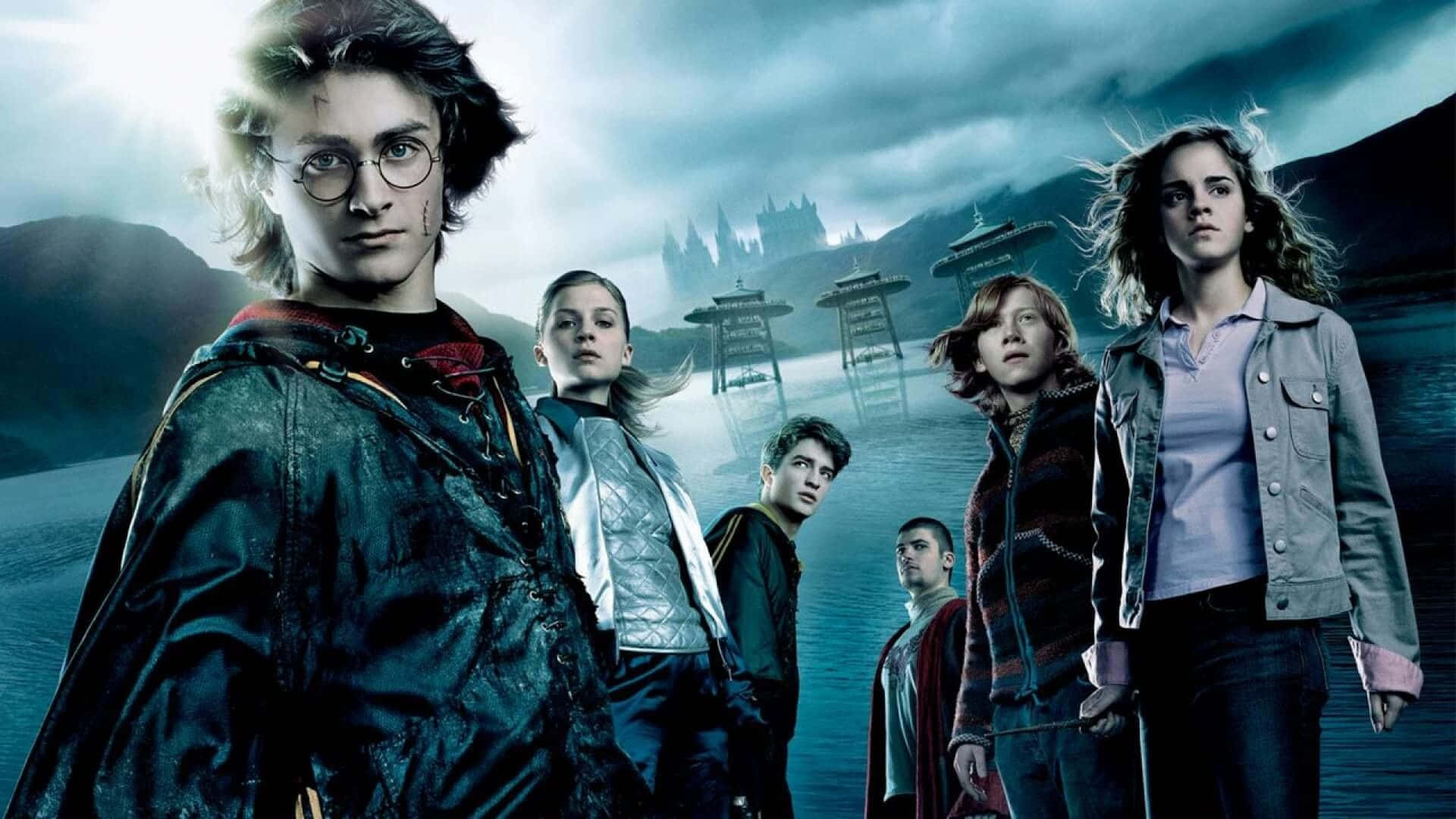 En foto af hele Harry Potter-besætningen. Wallpaper