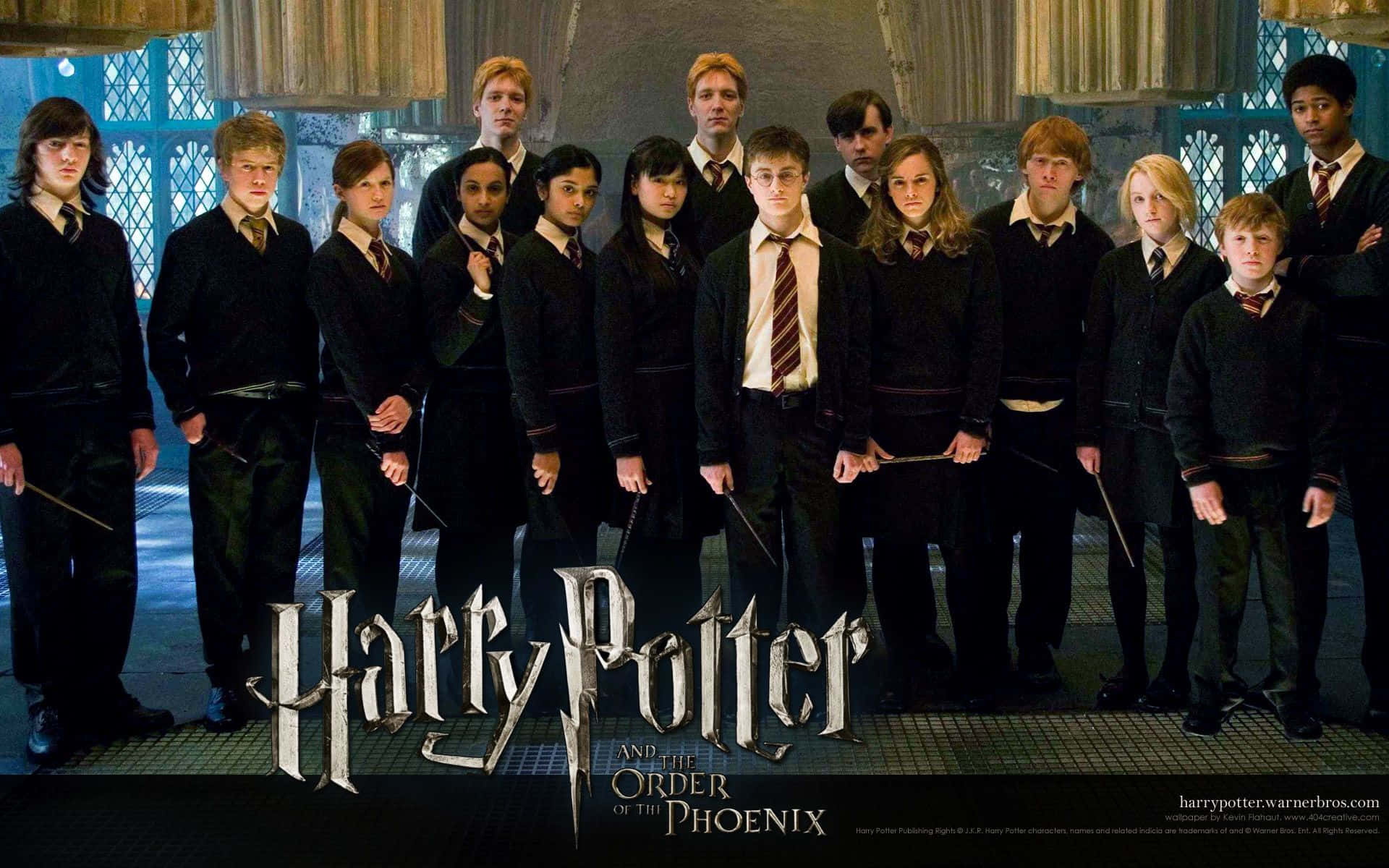Celebrandoel Universo De Harry Potter: Todos Los Personajes Unidos Fondo de pantalla