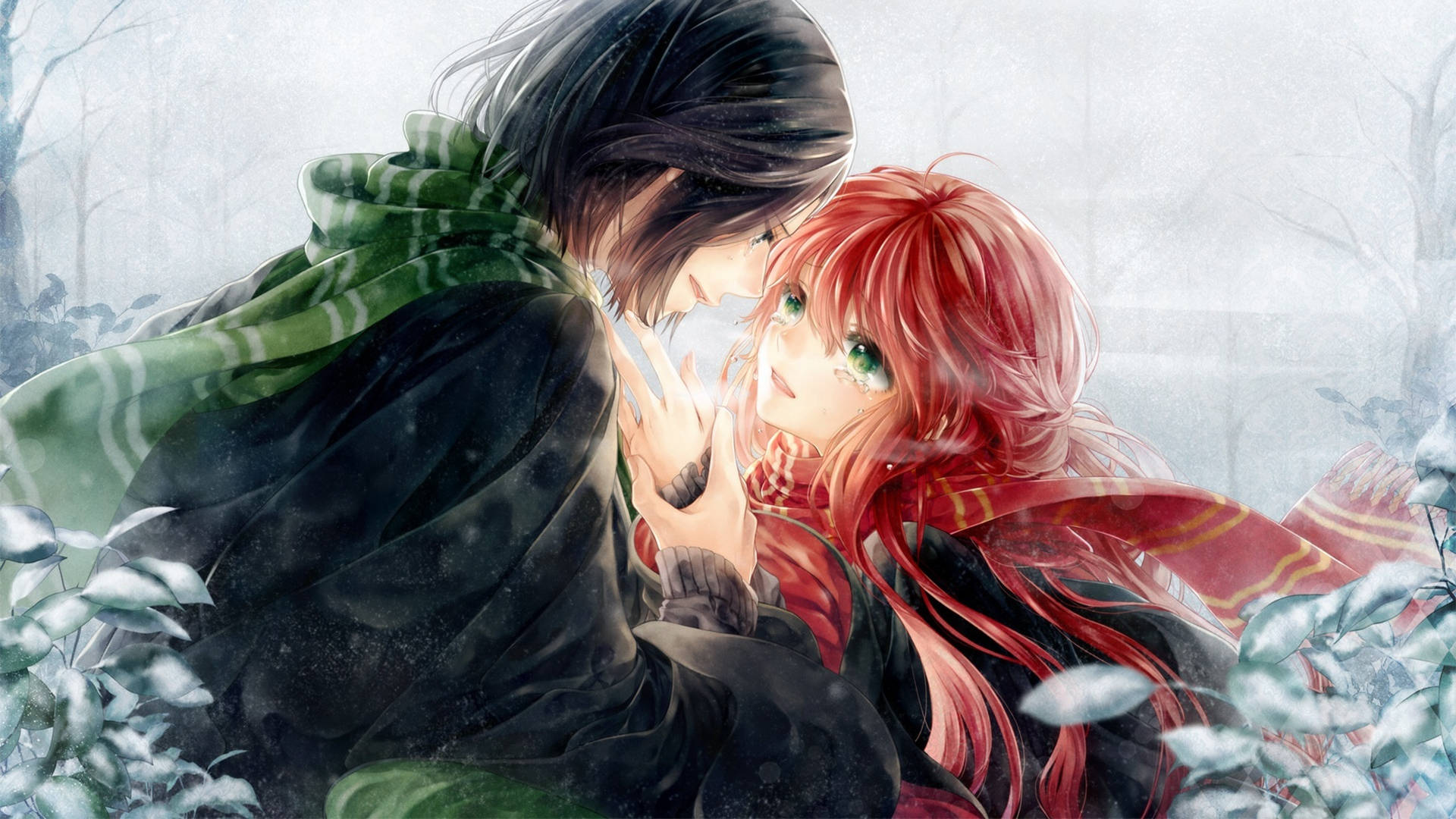 Harry Potter Anime Snape And Lily Wallpaper