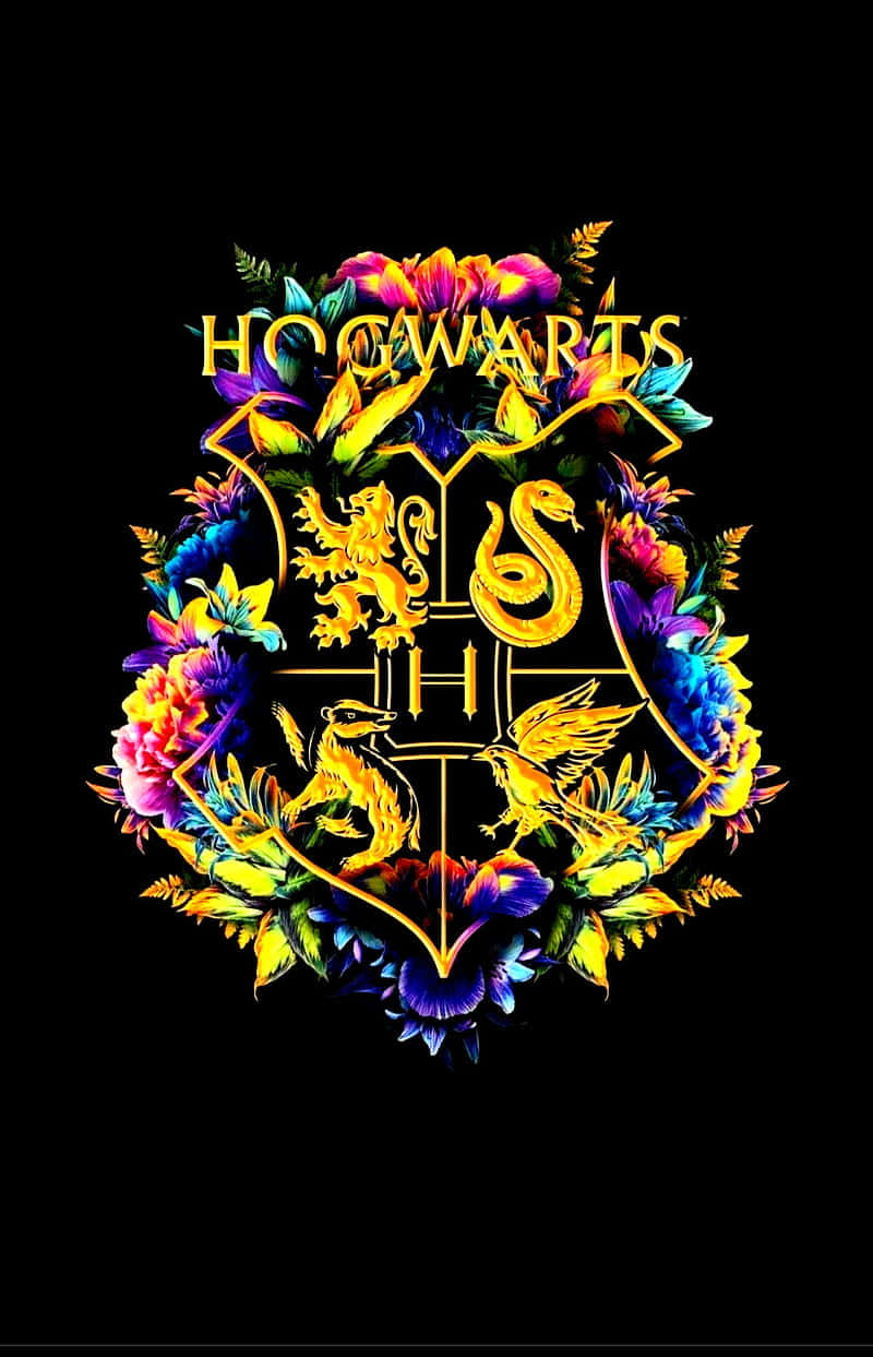 Diamantepintura De Los Escudos De Hogwarts Fondo De Pantalla De Harry Potter