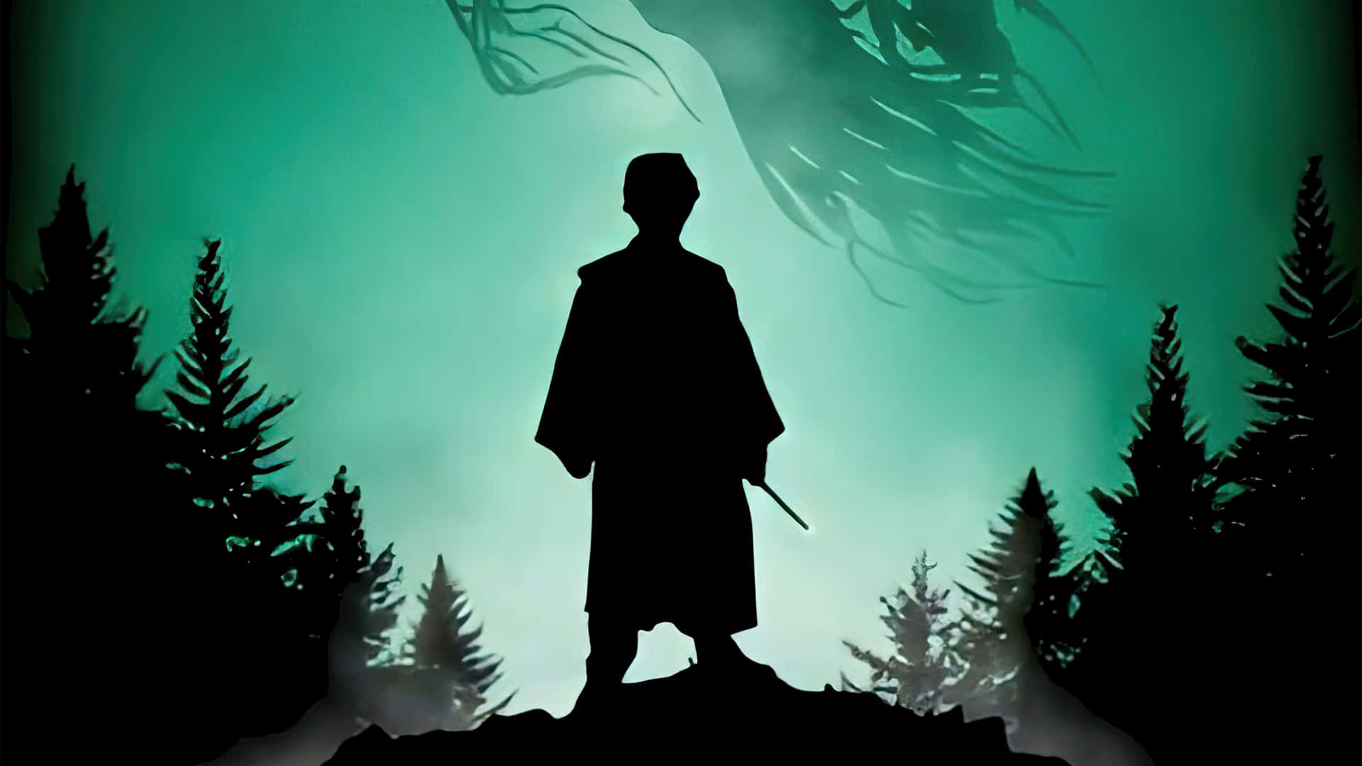Harry Potter Character Silhouette Background