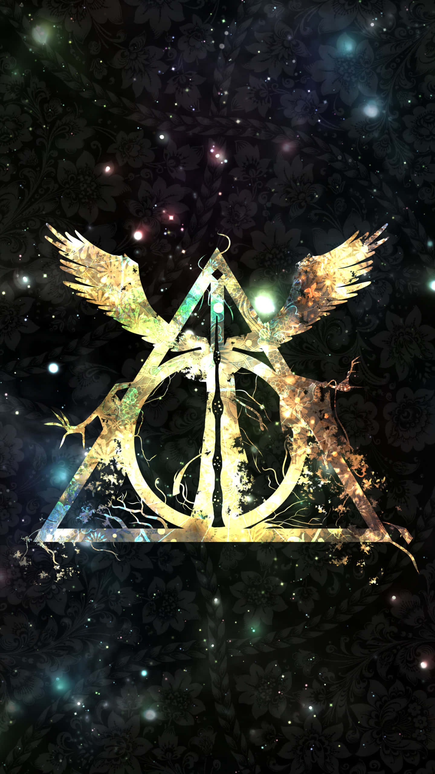 Gold Harry Potter Logo Background
