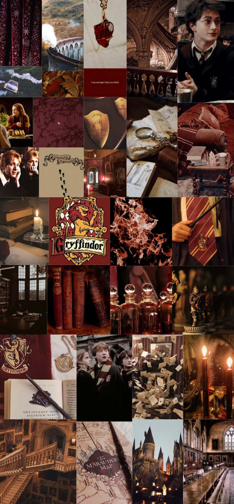 Cute Gryffindor Collage For Harry Potter Background