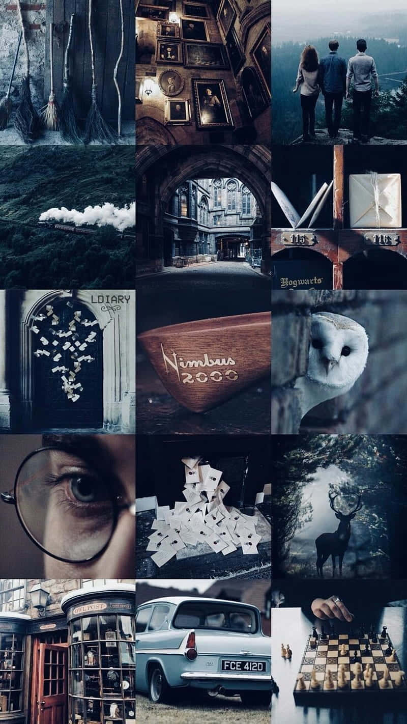 Harry Potter Aesthetic Collage Background