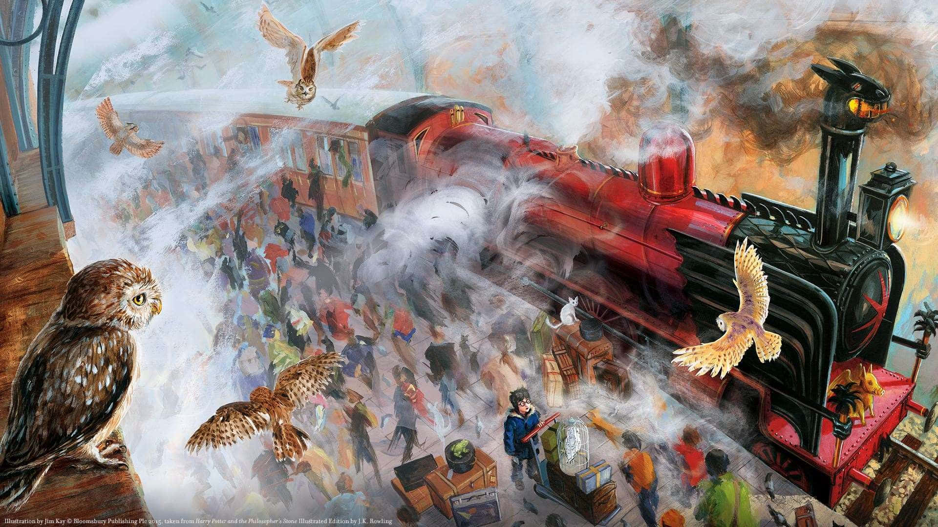 Harry Potter Train Cartoon Background