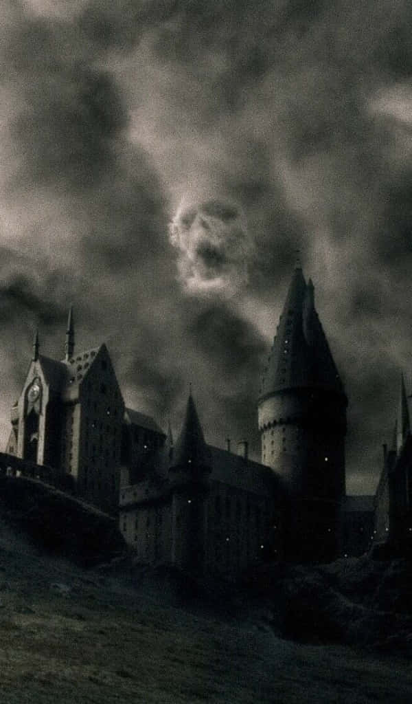 Explore the Magical World of Harry Potter in Black and White Wallpaper