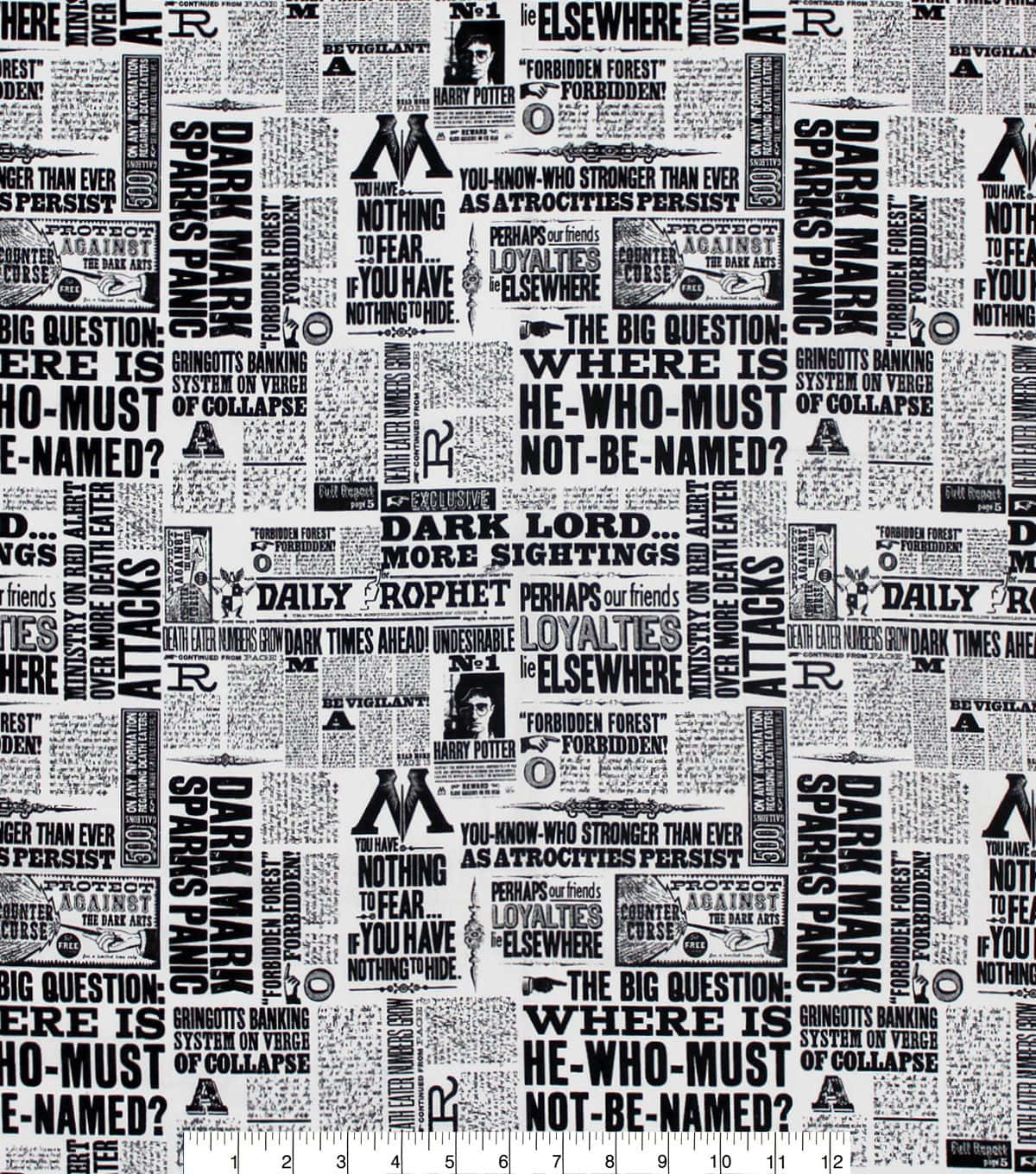 Apparate to Hogwarts with Harry Potter in Black and White Wallpaper