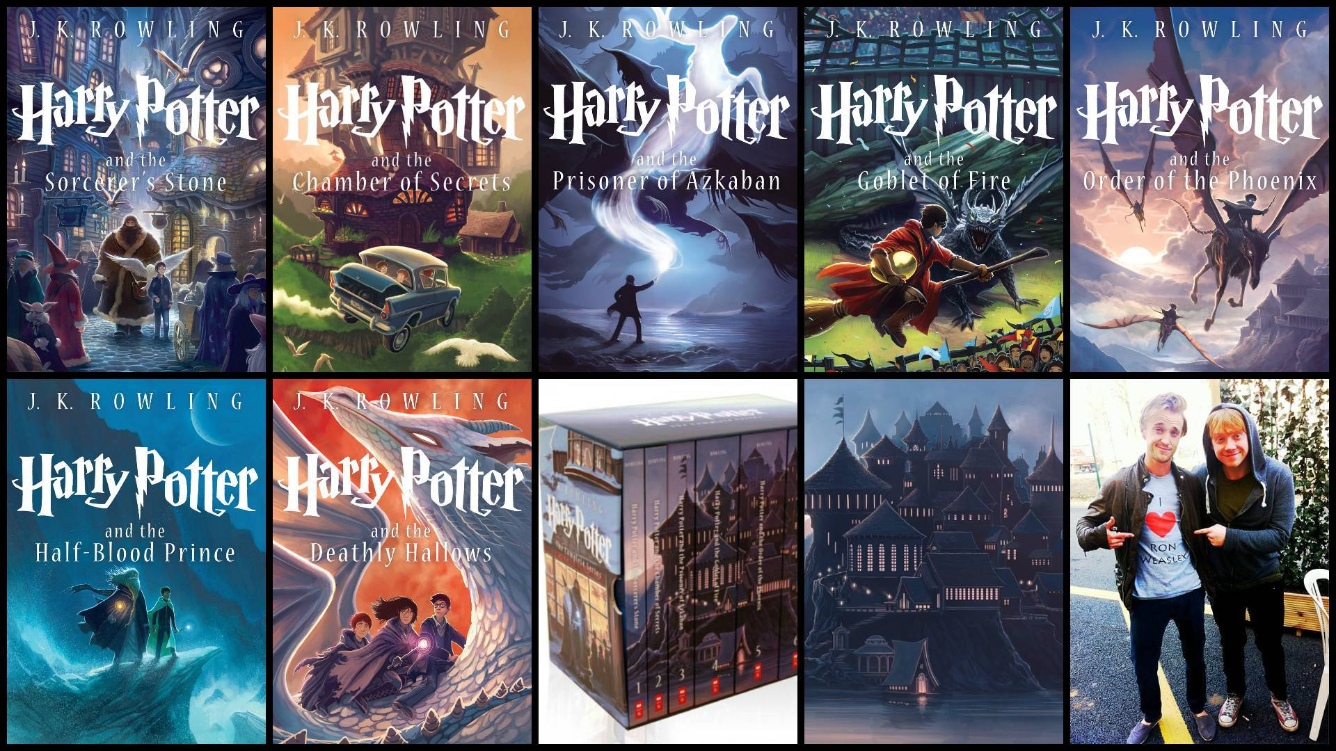 Harry Potter Book Cover Tom Felton And Rupert Grint Wallpaper