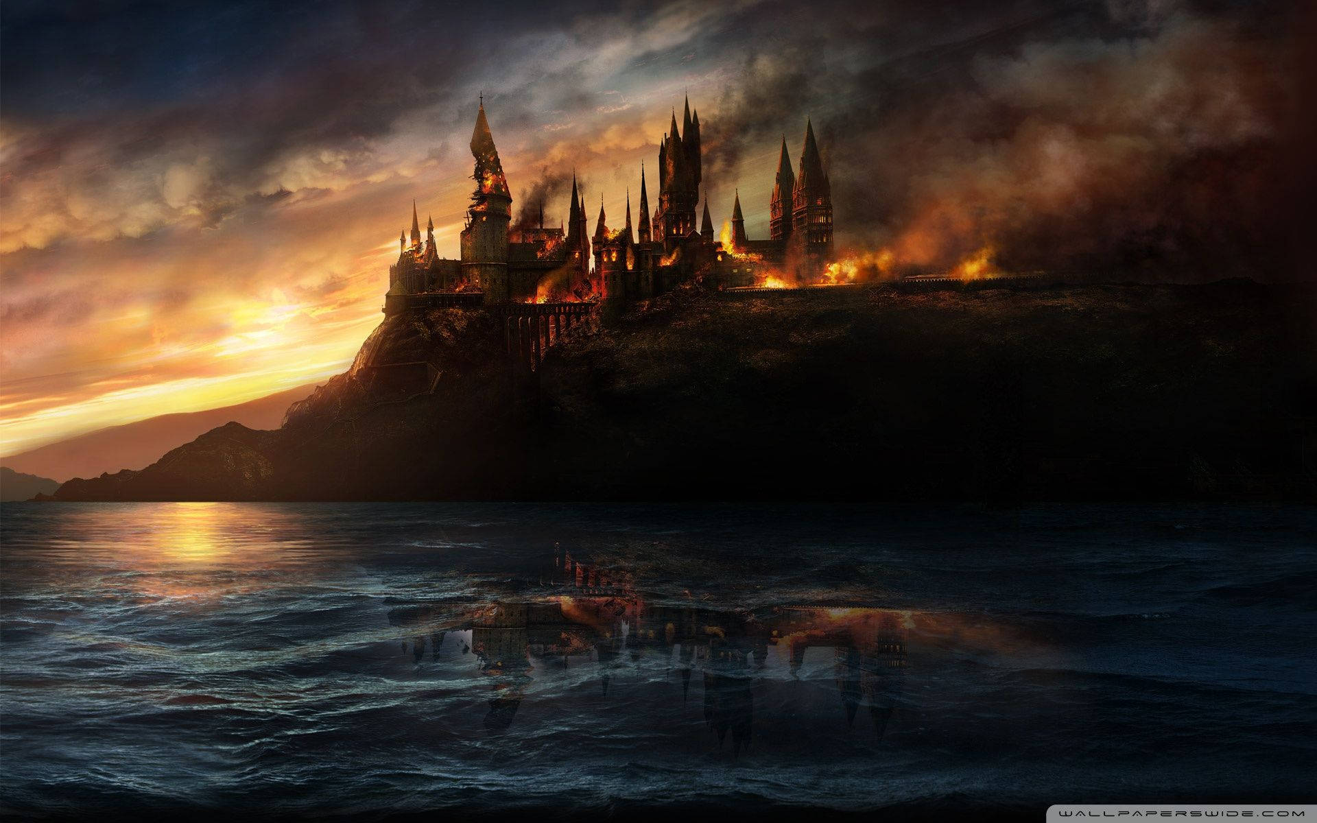 The Final Battle of Hogwarts Wallpaper