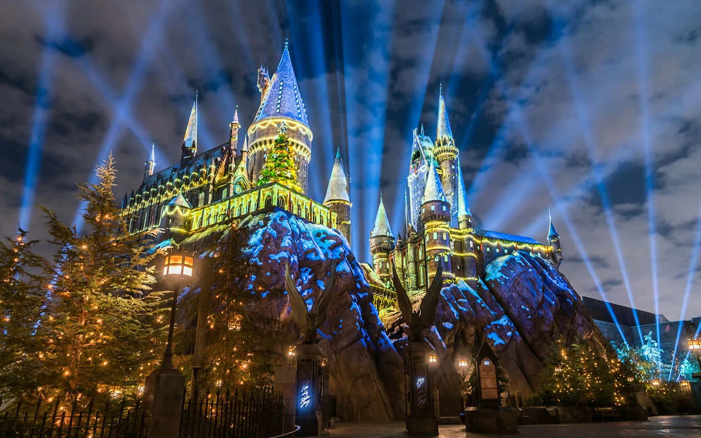 100+] Harry Potter Christmas Backgrounds