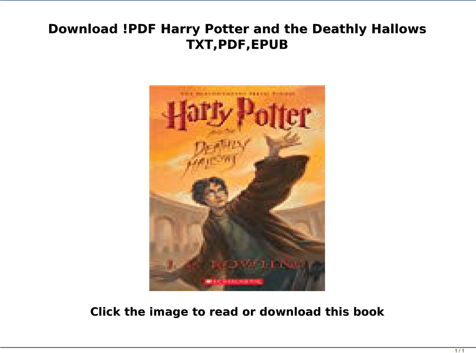 Harry Potter Deathly Hallows Book Cover PNG