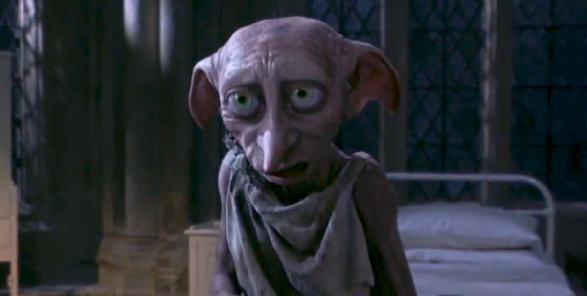Dobbyl'elfo Domestico Pronto Ad Aiutare Harry Potter. Sfondo