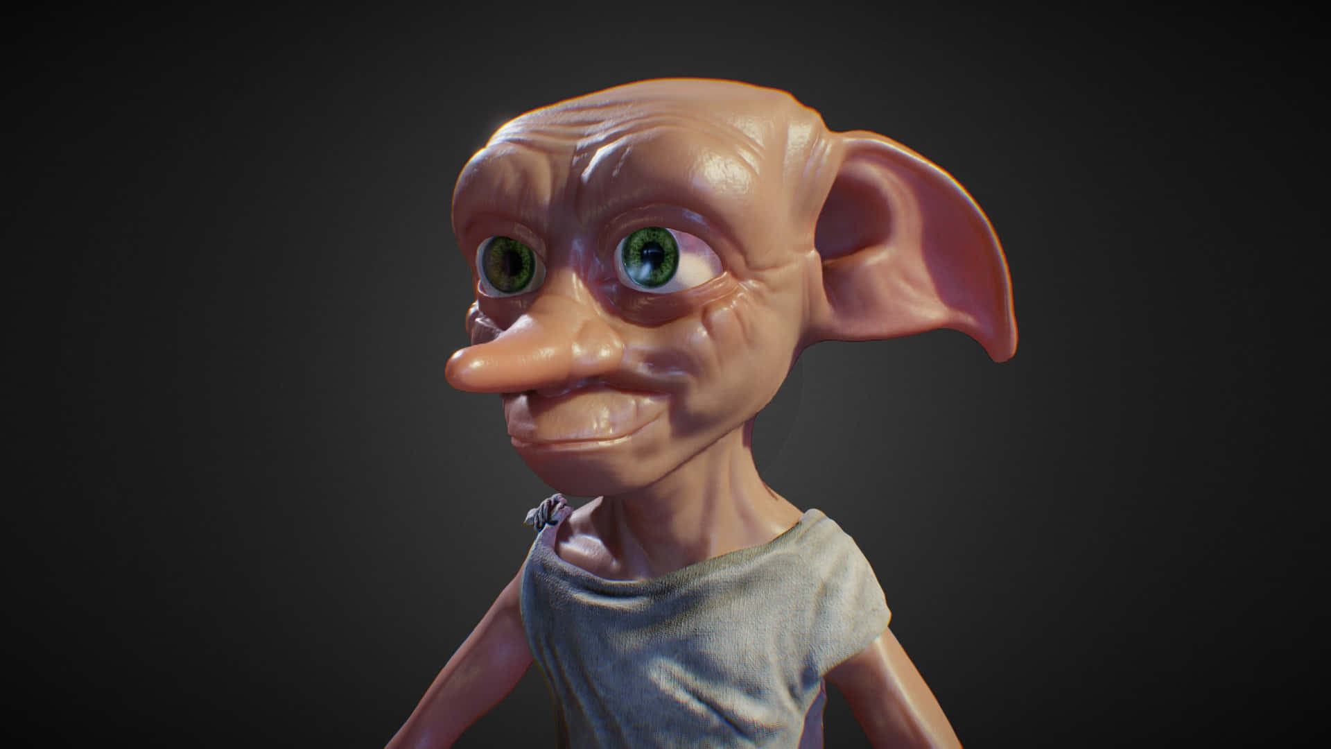 Dobby the loyal House Elf from J.K. Rowling's Harry Potter series Wallpaper