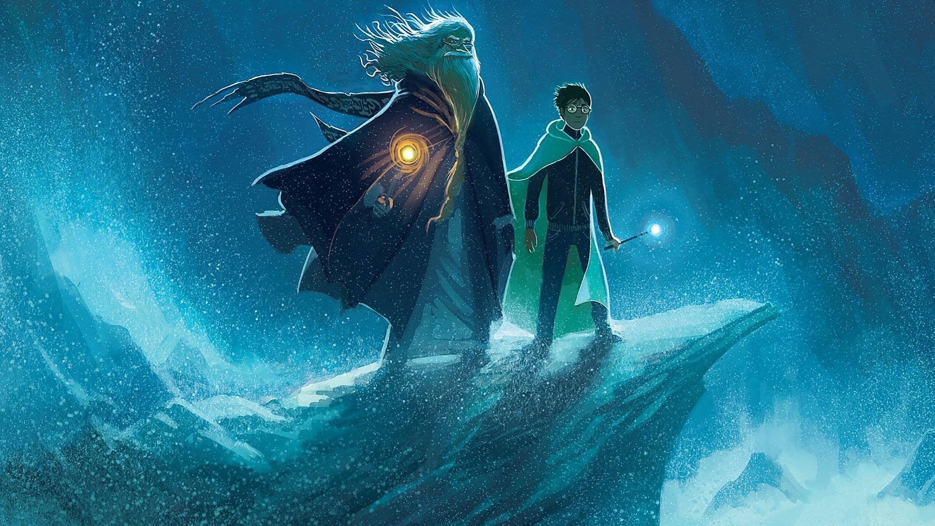 Download Harry Potter Dumbledore Cartoon Art Wallpaper 