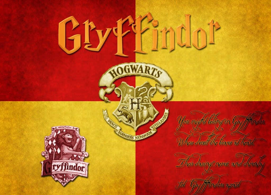 Stolzweht Die Fahne Von Gryffindor Über Hogwarts Wallpaper