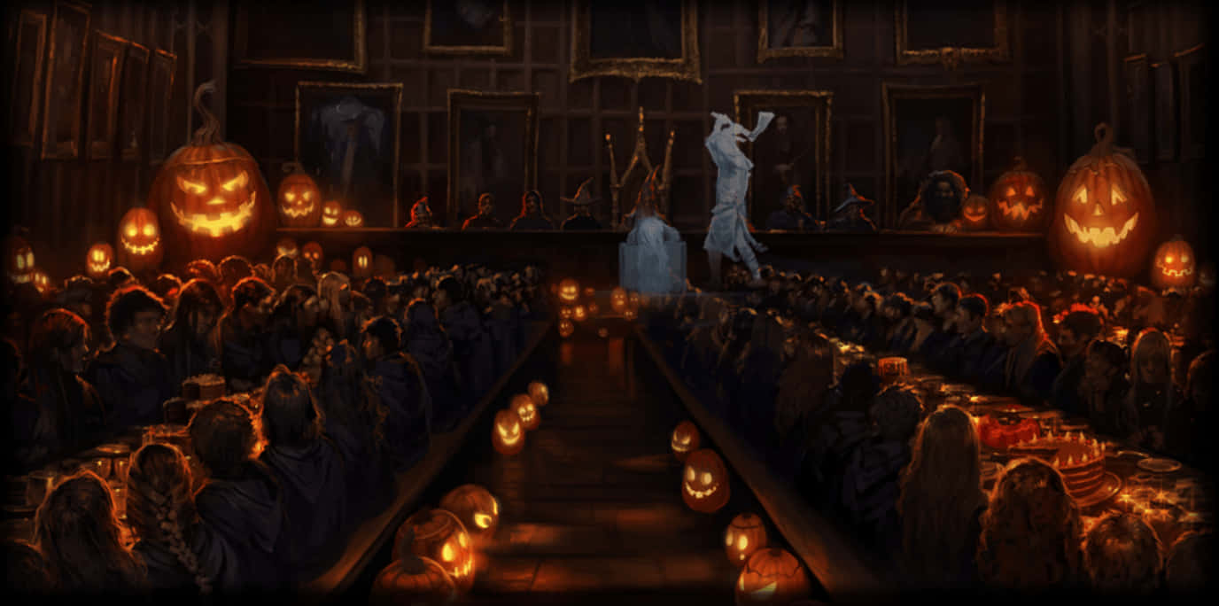 Calabazasbrillantes De Halloween De Harry Potter. Fondo de pantalla