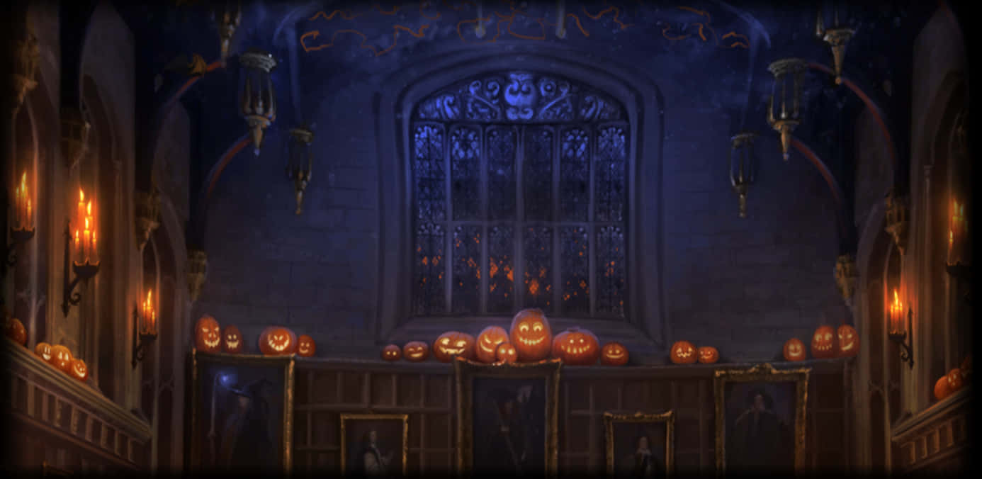 Harrypotter Stanza Oscura Di Halloween Sfondo