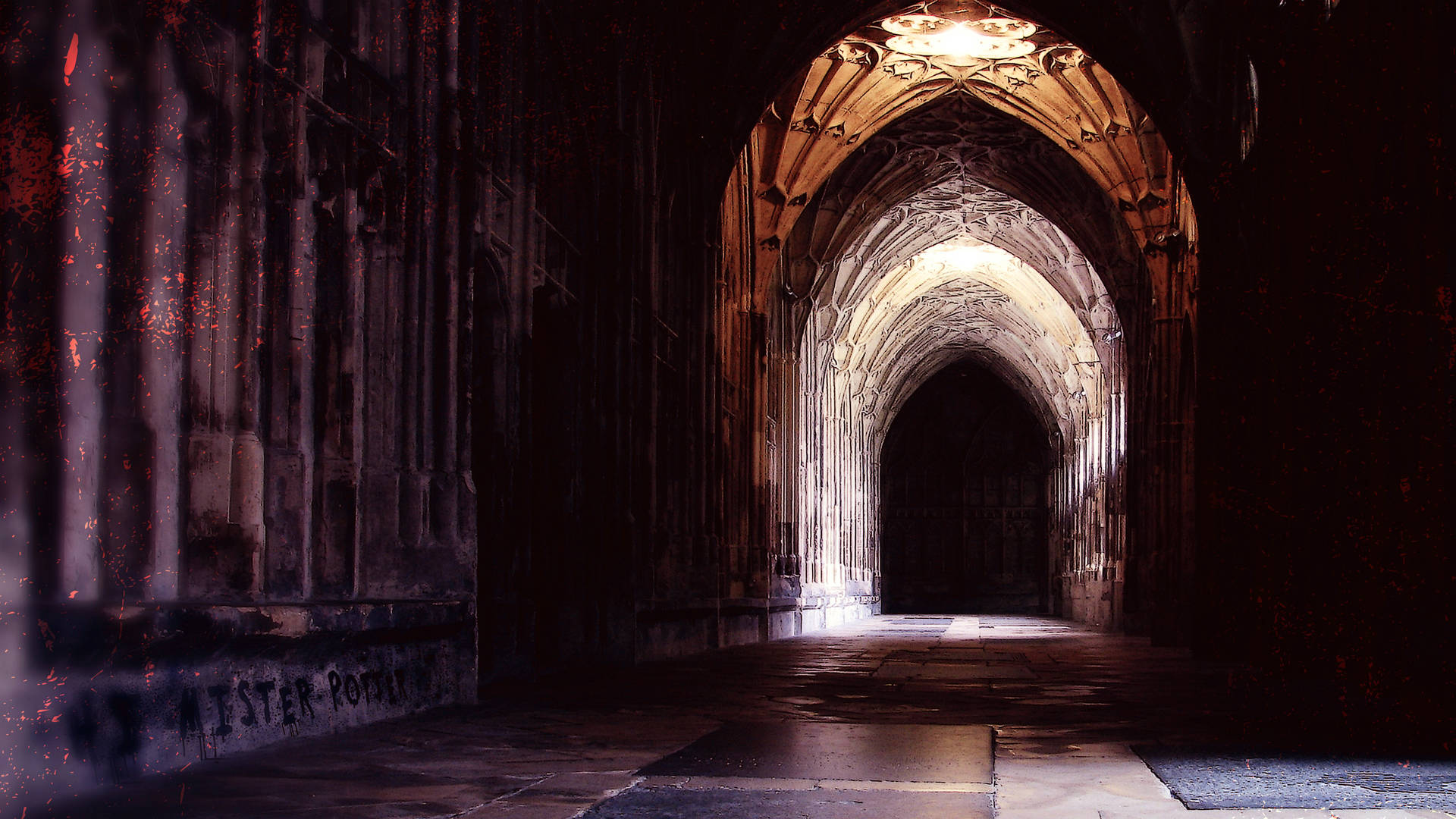 Harrypotter Hogwarts Ästetisk Hallway. Wallpaper