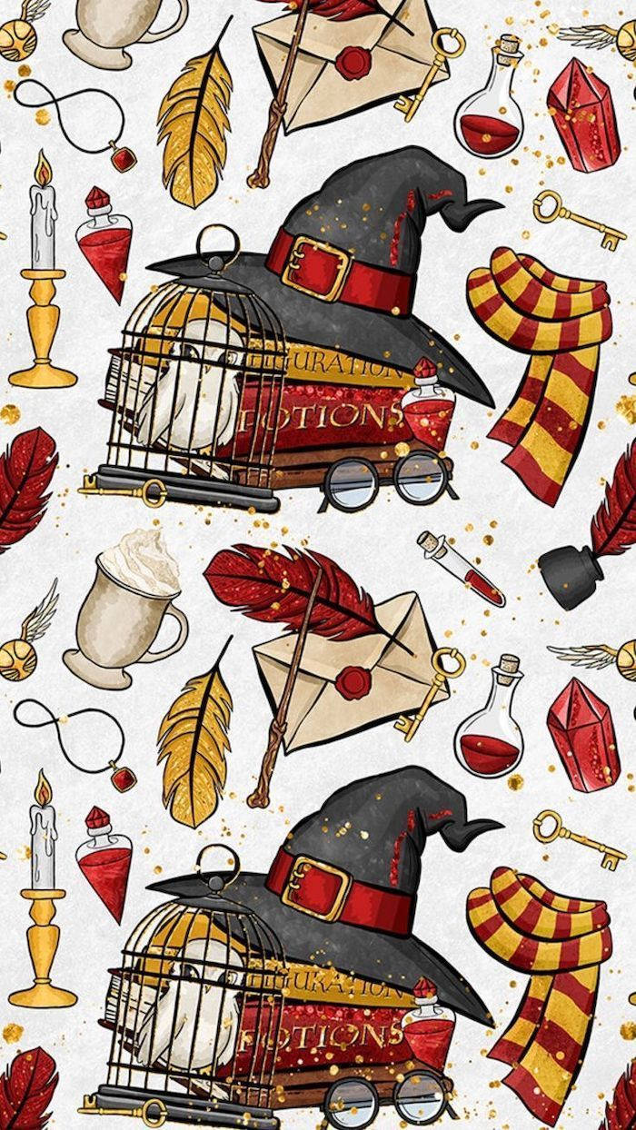 Harry Potter Hogwarts Gryffindor Aesthetic iPhone Wallpaper