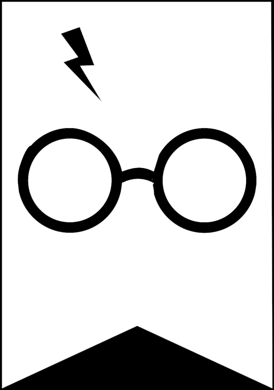 Harry Potter Iconic Glassesand Scar PNG