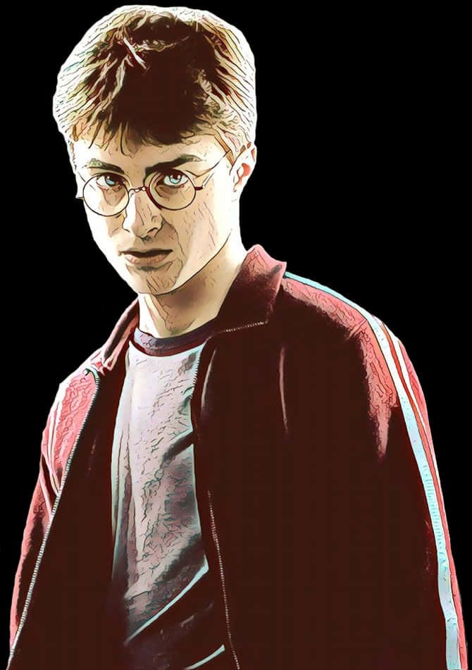 Harry Potter Illustrated Portrait PNG