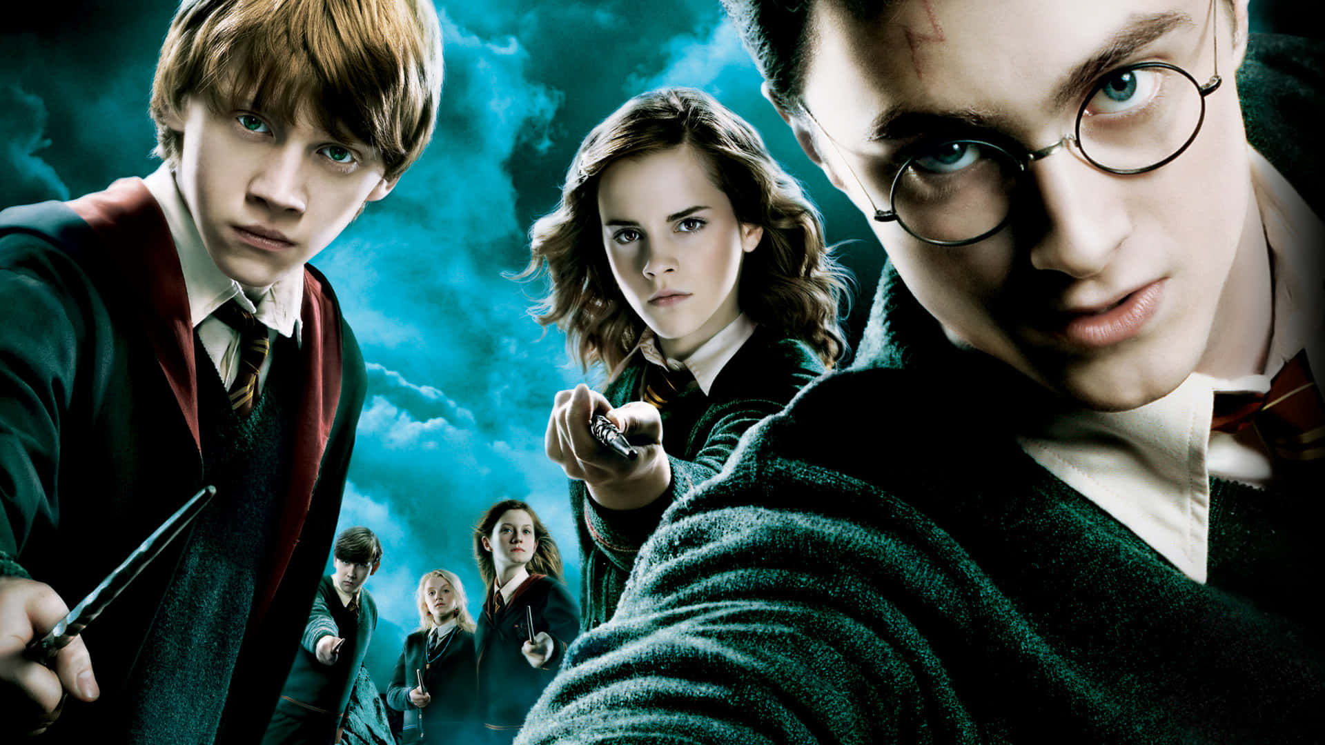 Undersøg den magiske verden af Harry Potter skrivebords tapet Wallpaper