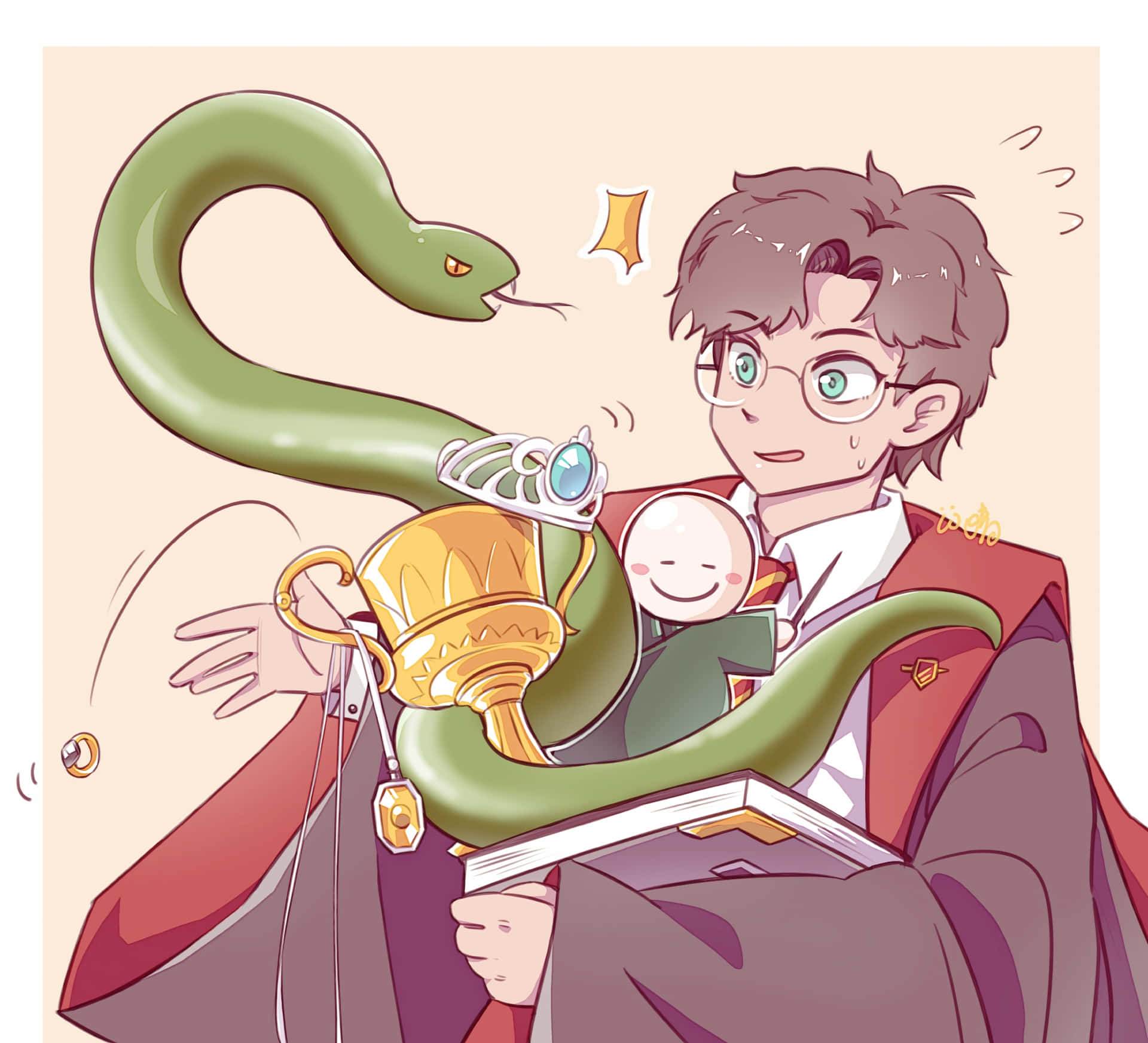 Harry Potter Nagini Triomfantelijk Moment Achtergrond