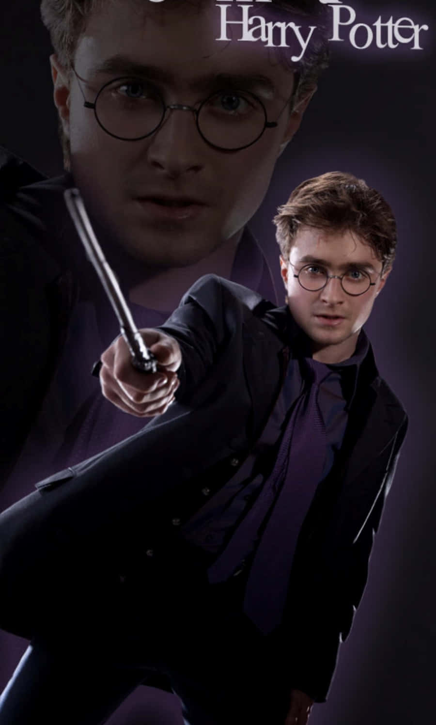 A close-up look at Harry Potter from the famous book and movie series