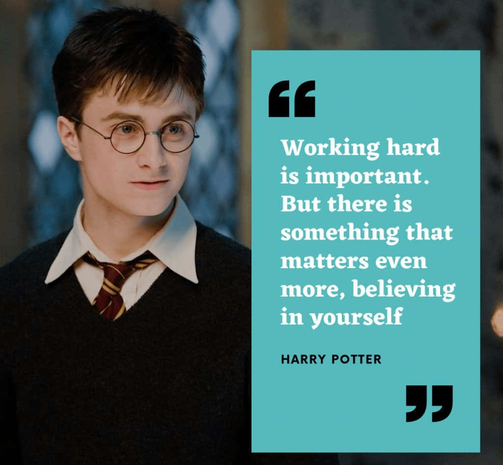 Inspirational Harry Potter Quote on Strength and Light Wallpaper