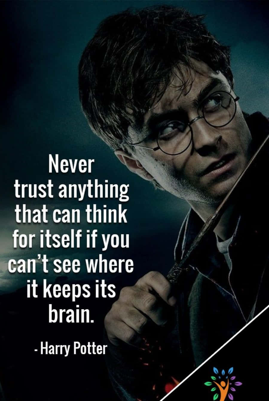 Inspirational Harry Potter Quote on a Wall Wallpaper
