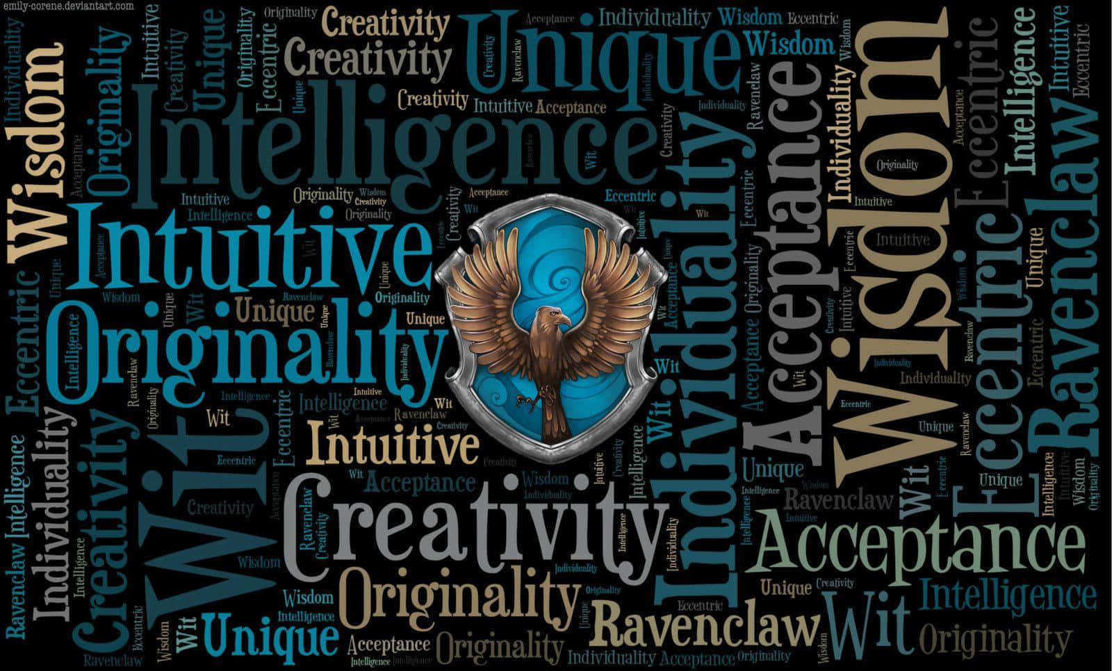 "The Carved Badge of the Ravenclaw House at Hogwarts" Wallpaper