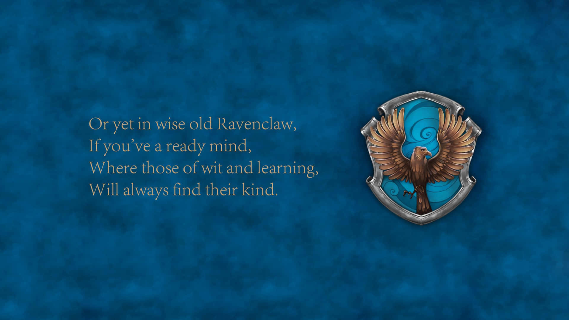 Den berømte Ravenclaw-hus fra Hogwarts har sin egen tapet. Wallpaper