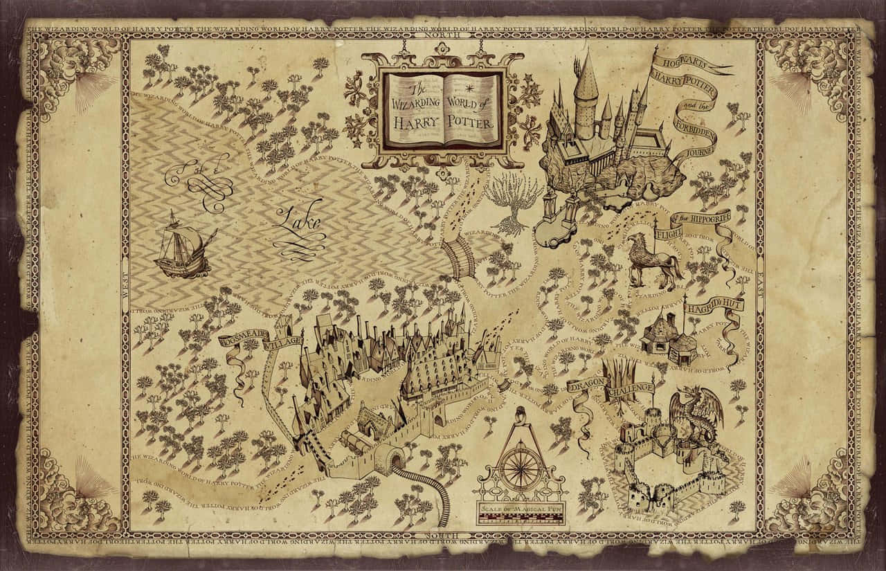 Hogwarts Map Harry Potter Zoom Background