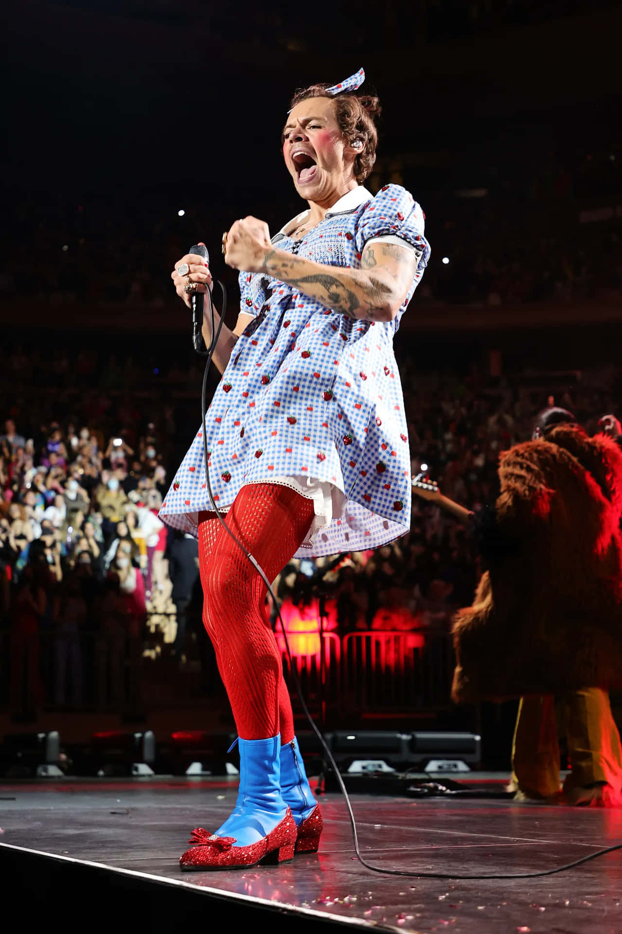 Harry Styles Performing at the 2021 British Vogue Fashion Show