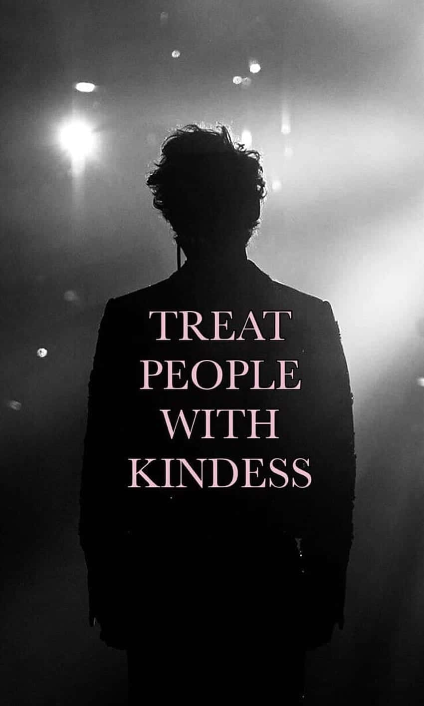 Song Title Behind Harry Styles Black And White Wallpaper