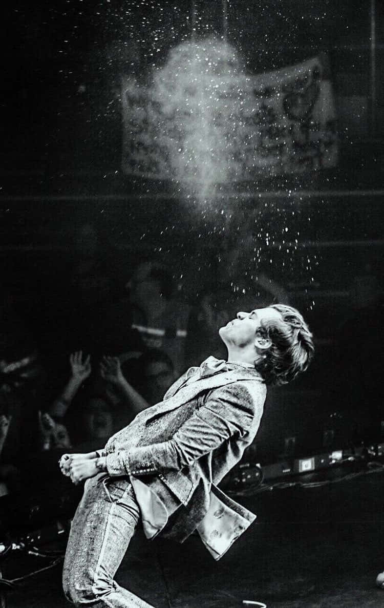 Harry Styles Black And White Concert Photo Wallpaper